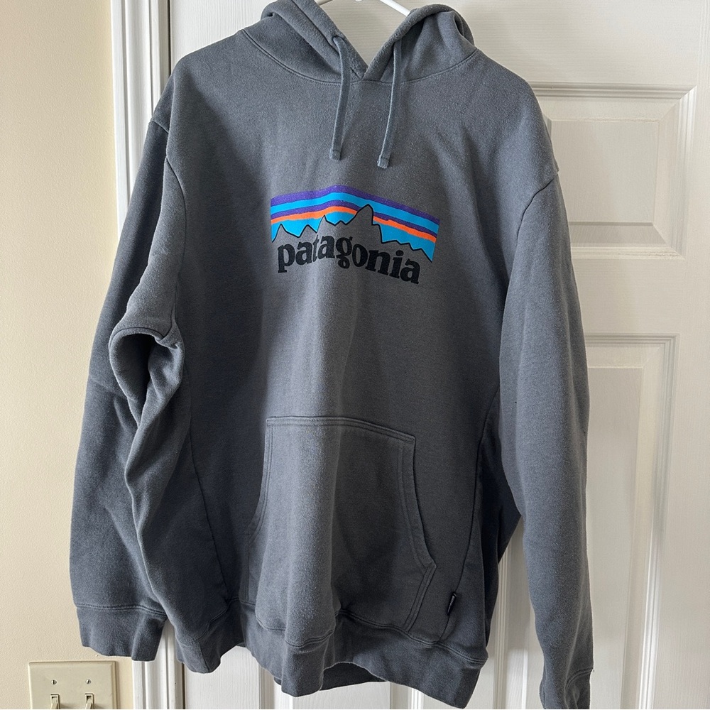 Patagonia Charcoal Hoodie with Logo